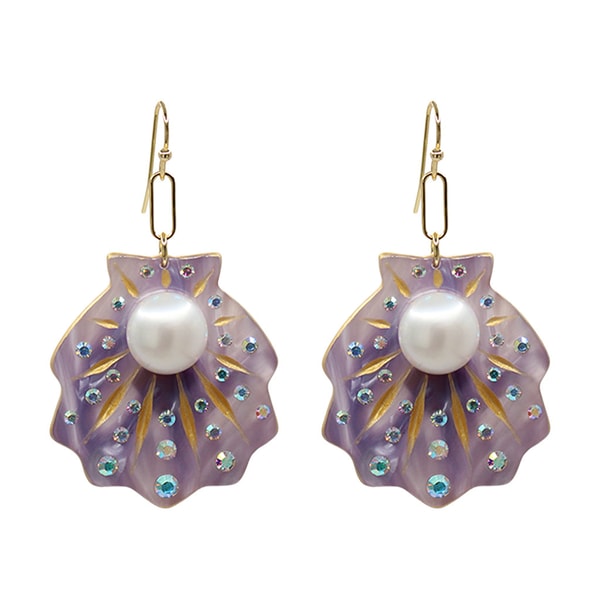 Lulu Frost Jewelry Pearl of a Girl Lavender Resin Freshwater Earrings Reviews