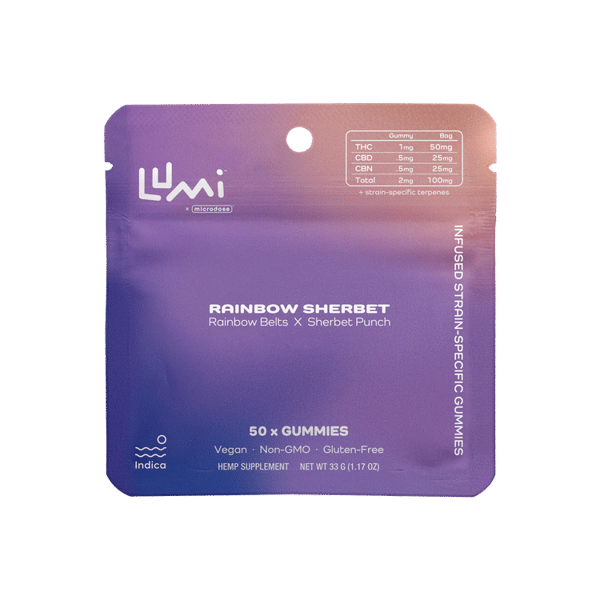 Lumi Gummies Rainbow Sherbet  Indica Reviews