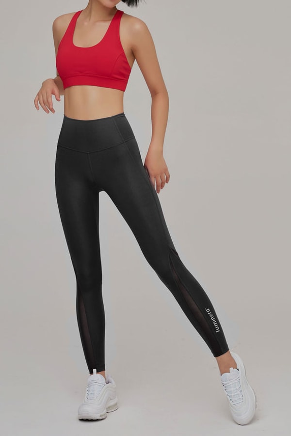 Luminora High Waist Mesh Trim Leggings Review