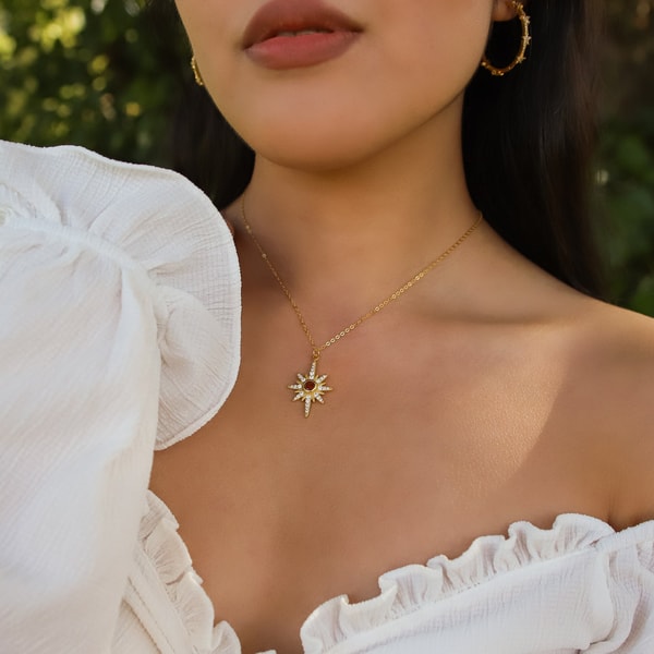 Luna Charles Heidi North Star Birthstone Necklace Reviews