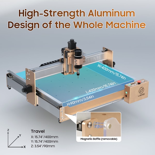 Lunyee 4040 Pro CNC Machine 100W All-Metal CNC Router Reviews