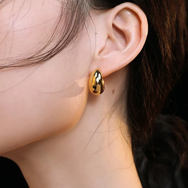 Luvbo Jewels Gallery Classic Dome Gold Plated Stud Earrings Review