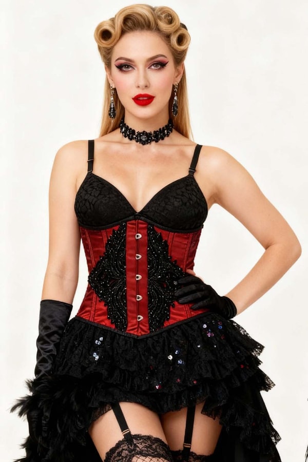 LUXE NOIR Cora Red Satin Underbust Corset Review