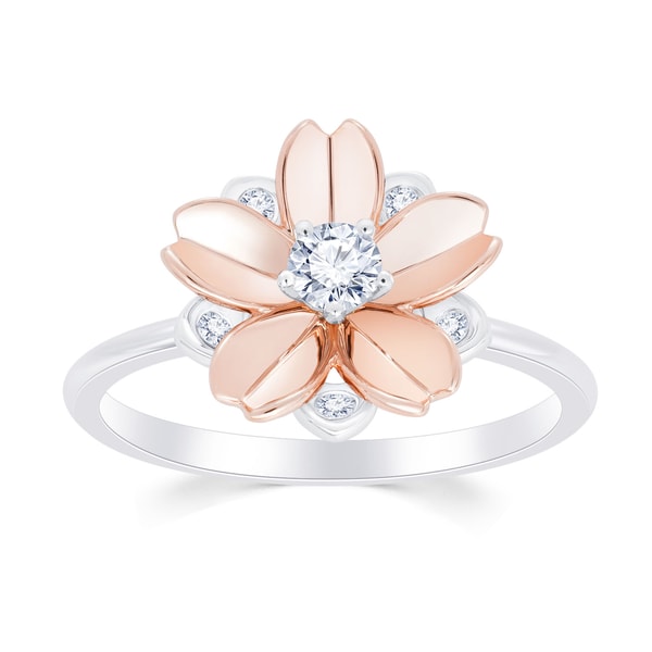 MaBelle 18K 紅白色黃金天然鑽石戒指 評測