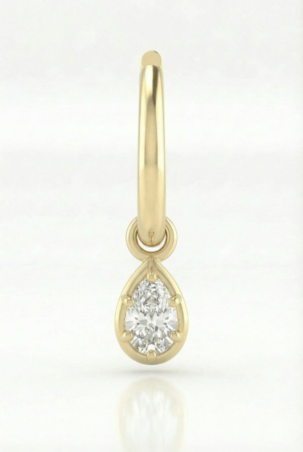 Maddie Grace Jewelry Pear Huggie Lab-Grown Earrings review