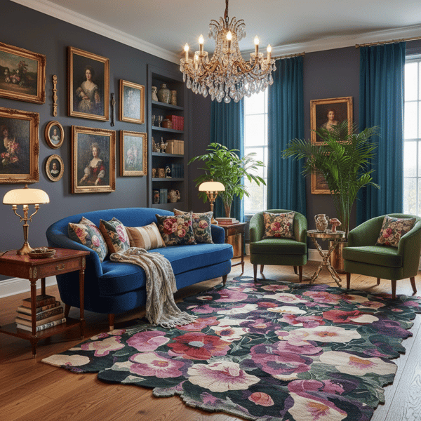 MAIA HOMES Crimson Flower Cascade Hand Tufted Rug Review