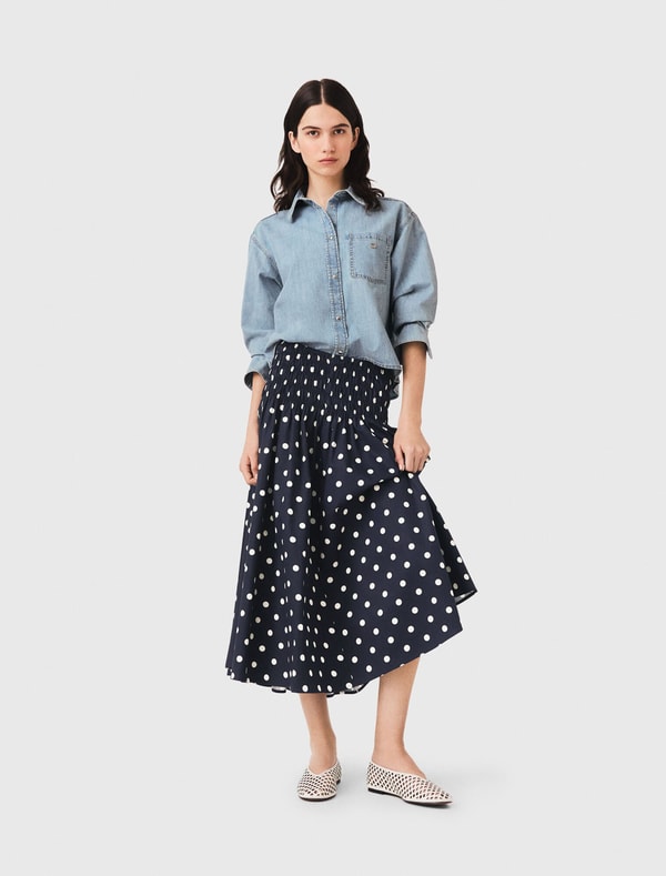 Maje Long Cotton Skirt Review