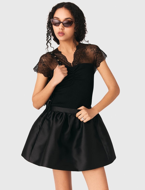Maje Lace Top Black مراجعة