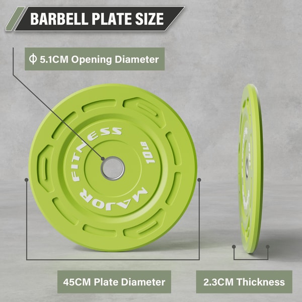 Major Fitness Color Grip Low Bounce Bumper Plates Reviews