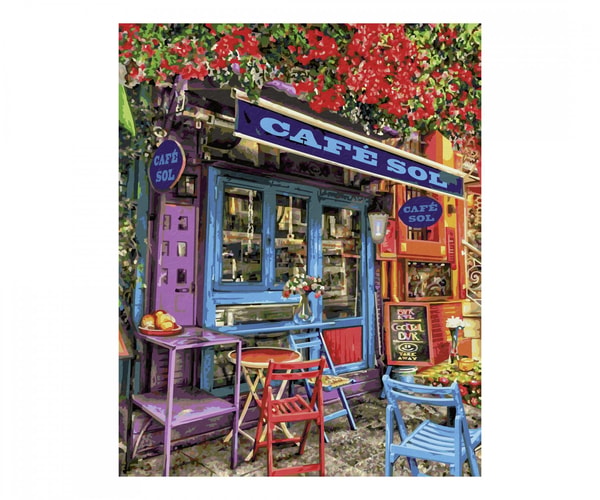 Malen nach Zahlen Colourful Caf&eacute; Review