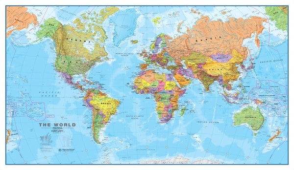 Maps International World Political Map Review