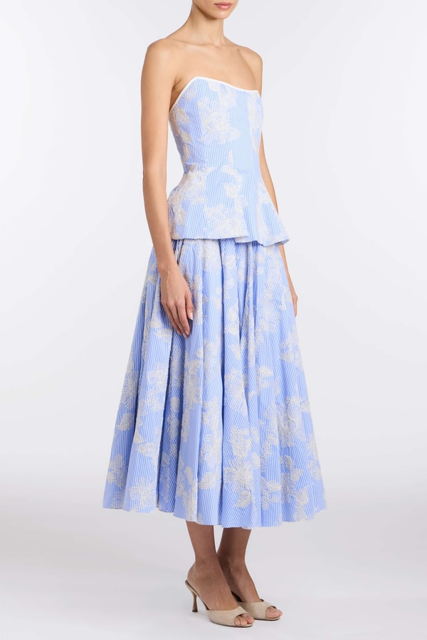 Markarian Soleil Floral Embroidered Midi Skirt Reviews