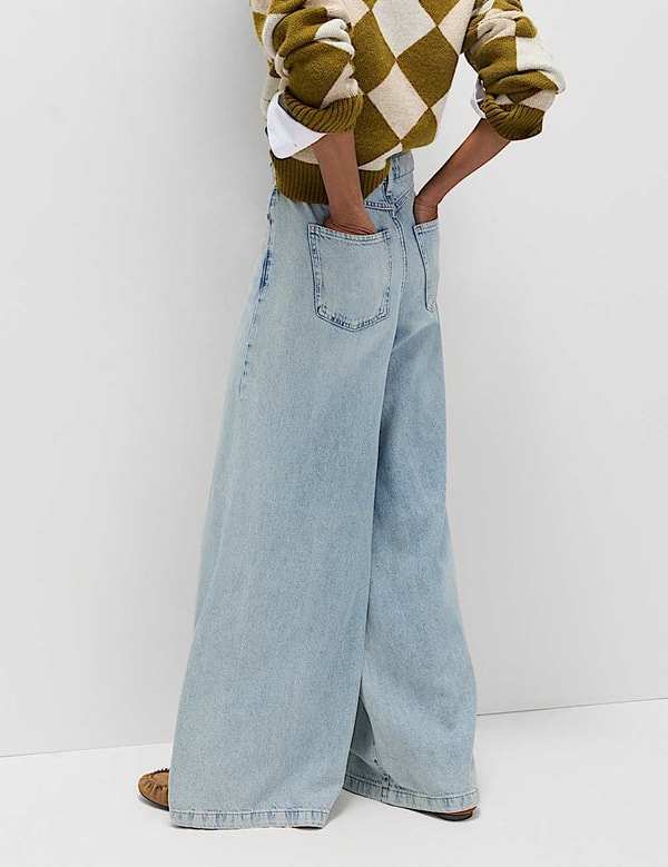 Marks & Spencer Lyocell Blend Wide Palazzo Leg Jeans Review