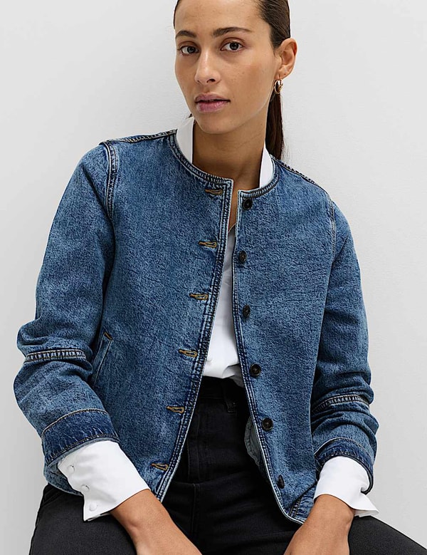 Marks & Spencer Denim Collarless Jacket Review