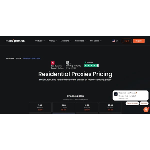 MarsProxies Residential Proxies Review