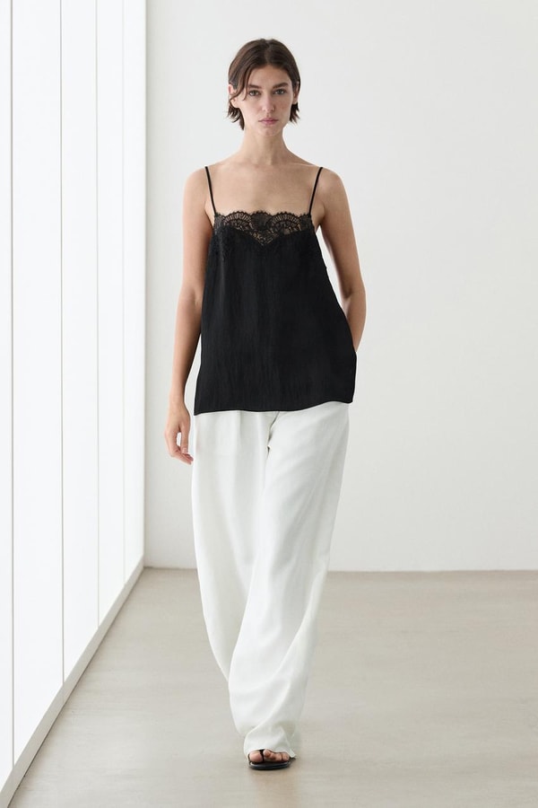 Massimo Dutti Top lencero encaje Review