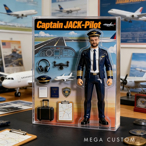 MegaCustom Personalized Pilot Captain Theme Acrylic Block Plaque Review