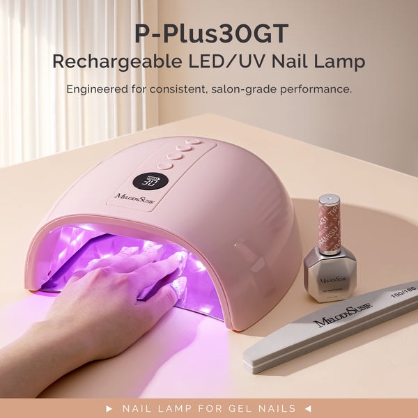 MelodySusie New Upgraded P-PLUS30GT Rechargeable Cordless UV/LED Nail Lamp - Pink Review