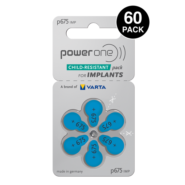 MicroBattery 60 PowerOne Size 675 Implant Plus Hearing Aid Batteries Mercury Free Review
