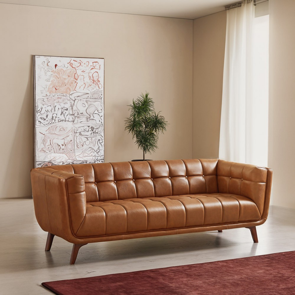 Mid In Mod Kano Cognac Leather Sofa Review