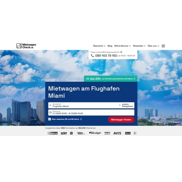 MietwagenCheck Mietwagen Flughafen Miami International Bewertung