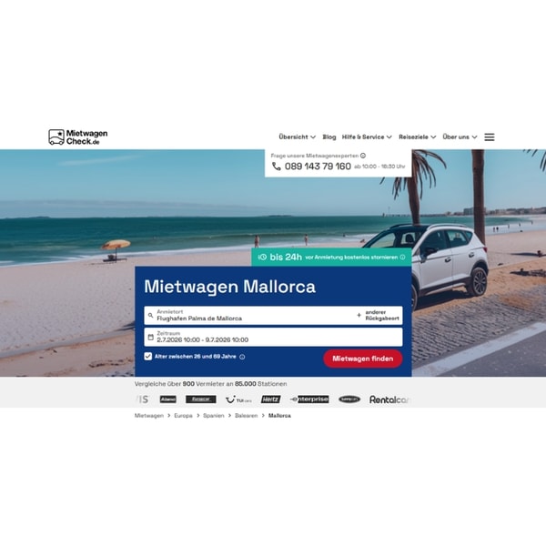 MietwagenCheck Mietwagen Mallorca Spanien Bewertung