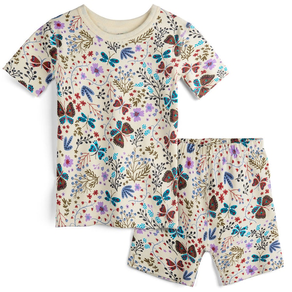 Mightly 100% Organic Cotton Shortie Pajamas for Kids: Garden Path Collection Review