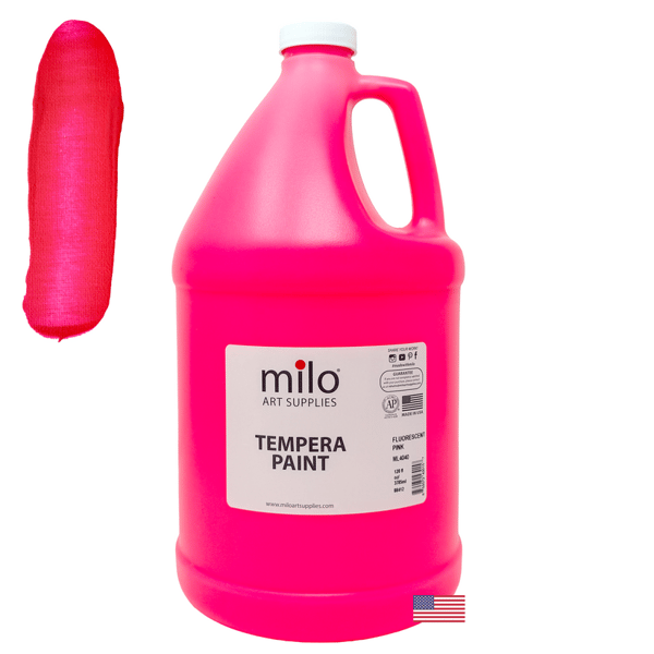 Milo Art Supplies UV Fluorescent Washable Tempera Paint 128 oz