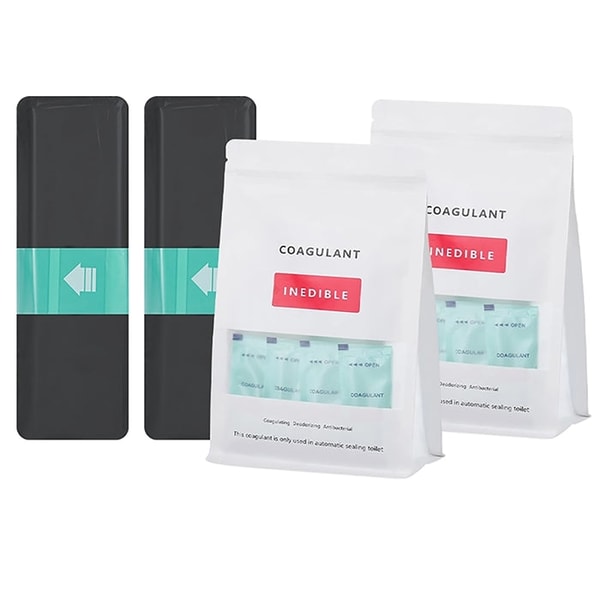 Modiwell Dry Flush Toilet Refill Bags and Coagulant Reviews 