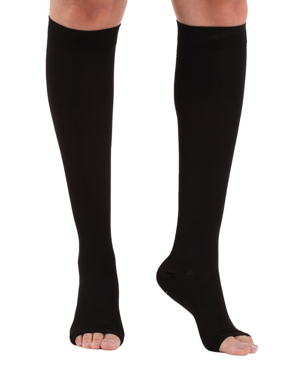 Mojo Compression Socks, Open-Toe 20-30mmHg, for Lymphatic Issues, 1 Pair Review
