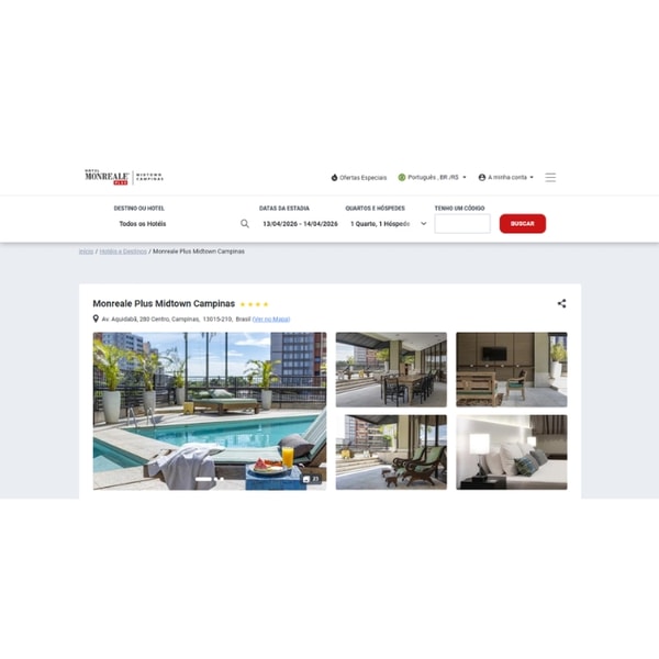 Monreale Hotels Plus Midtown Campinas Avalia&ccedil;&atilde;o