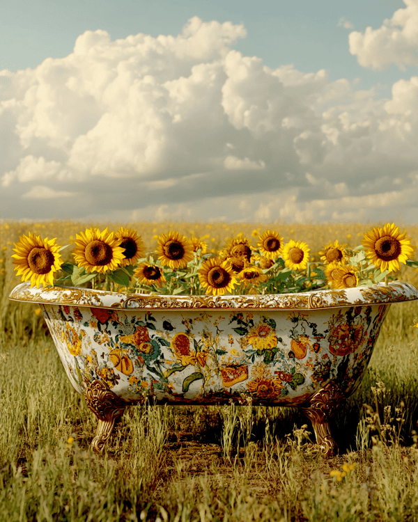 Mowbi Wild Sunflowers in Bathtub Review