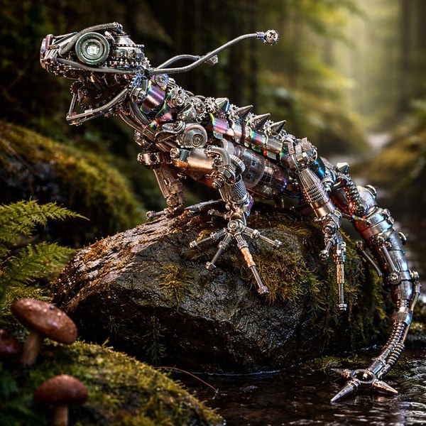 Moyustore Chameleon Lizard Mechanical 3D Metal Model Kit Review