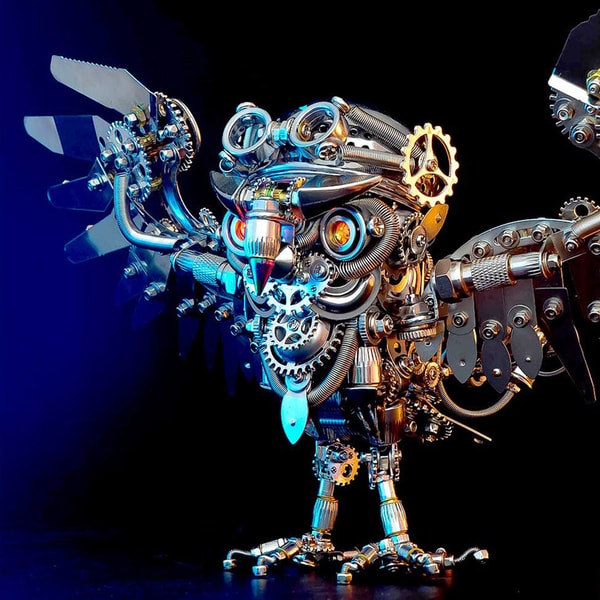 Moyustore Steampunk Owl with Goggles 3D Metal Animal Kits Review