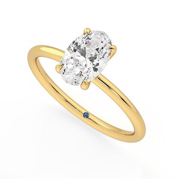 MSBLUE Jewelry Solitaire Oval Cut Moissanite Engagement Ring with Hidden Anniversary Stone Review