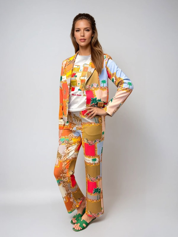 MUCHO GUSTO Blazer Lesbos Palm Summer Patchwork Beoordeling