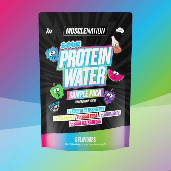 Muscle Nation PROTEIN WATER - Sour Sample Pack - 5 Flavours Review