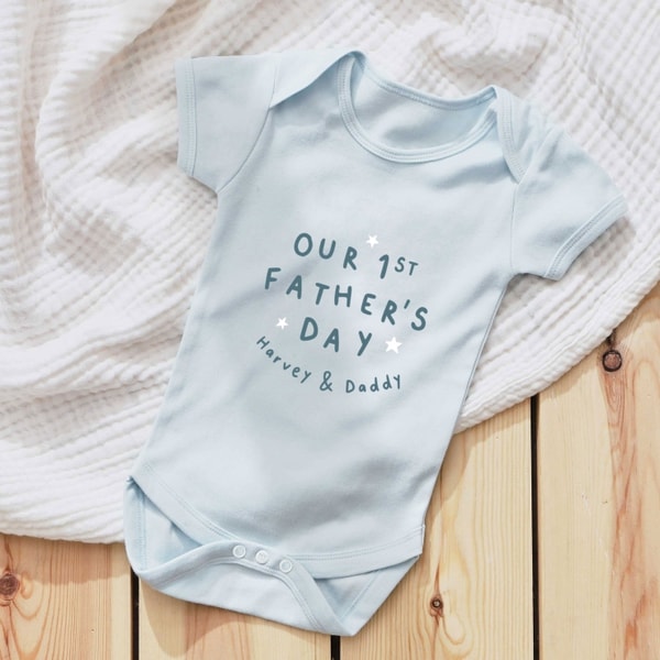 My 1st Years Personalised Blue Our 1st Father's Day Bodysuit Review