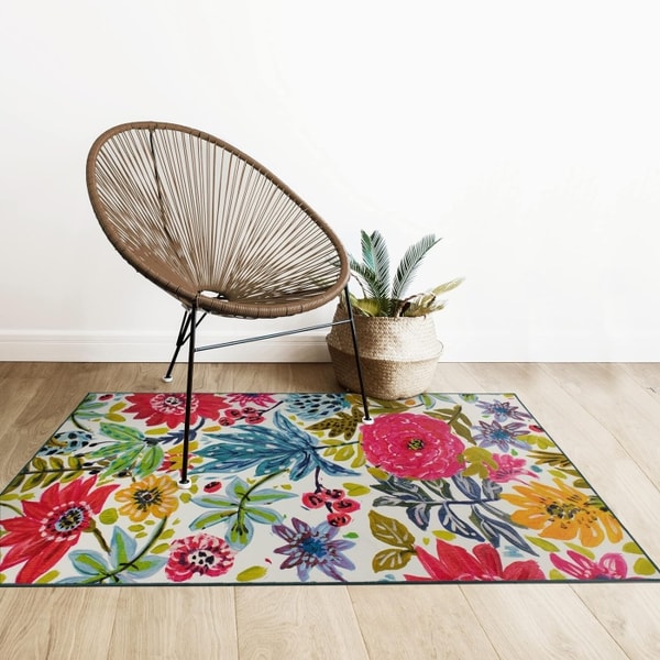 My Magic Carpet Review: My Magic Carpet Floral Bloom Multicolor 3'x5' Reviews