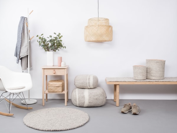 myfelt Filzkugelteppich B&eacute;la rund beige Bewertung