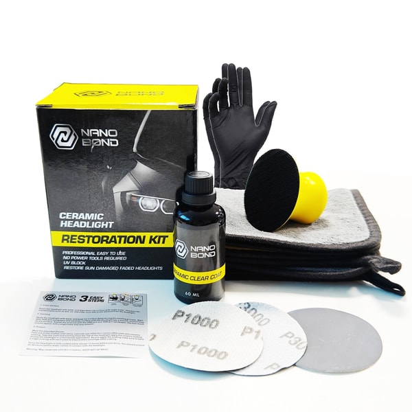 Nano Bond Ceramic Headlight Restoration Kit No Power Tools Required 3 Easy Steps Review