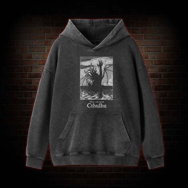 Nerdywave Thus Emergeth Cthulhu Washed Hoodie Review