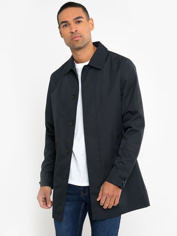 Next Threadbare Navy Blue Showerproof Longline Trench Coat Review