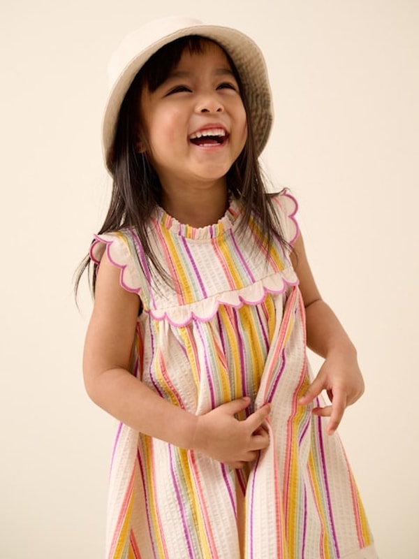 Next Regenbogenfarben gestreift - &Auml;rmelloses Sommerkleid mit Muscheldetail Bewertung