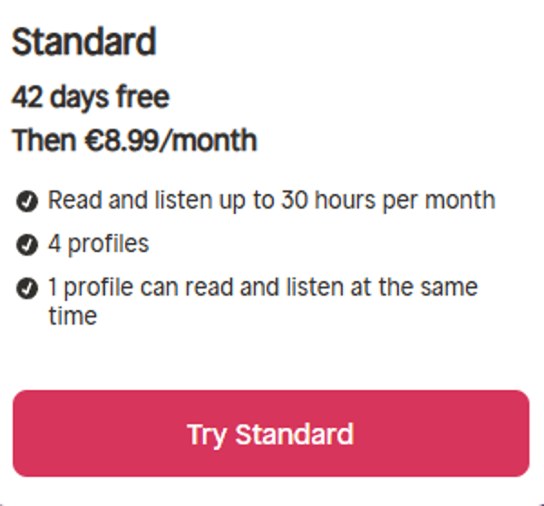 Nextory Standard Beoordeling