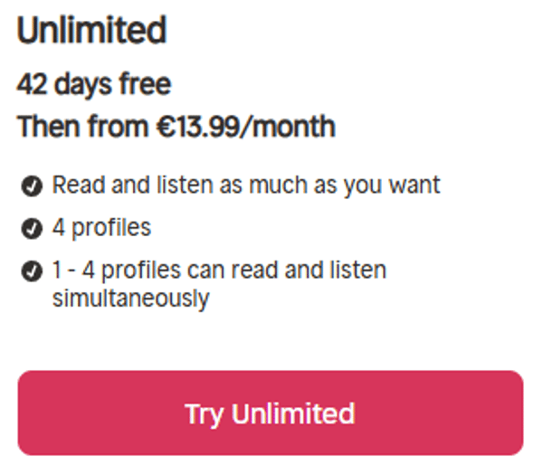 Nextory Unlimited Beoordeling