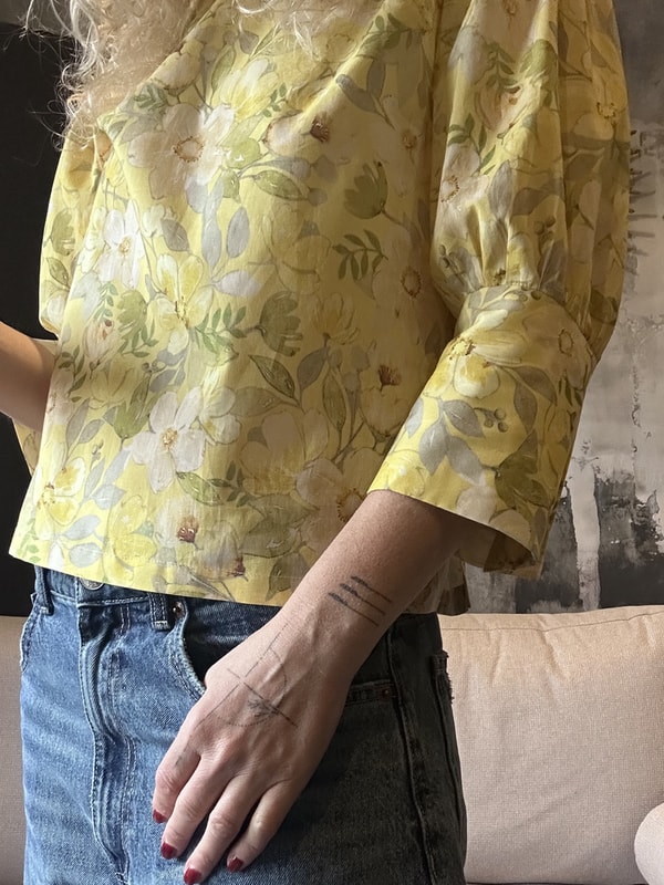 No More Nobody Yellow Big Floral Cotton Voile Blouse Review