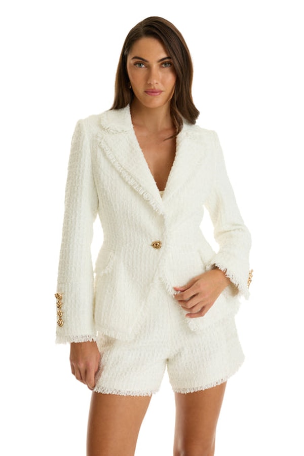 Noli Yoga Giselle Single Breasted Tweed Blazer Review