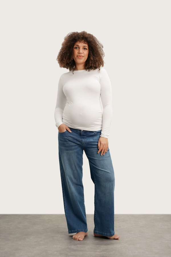 NOM Maternity Slouch Under the Belly Denim Review