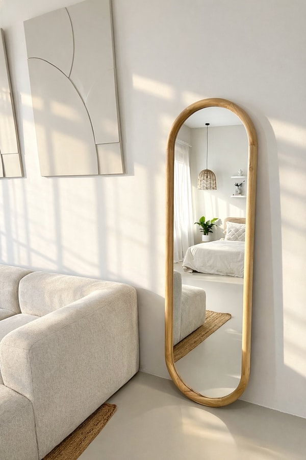 Nordic Style Lara Wood Ovale Spiegel Beoordeling